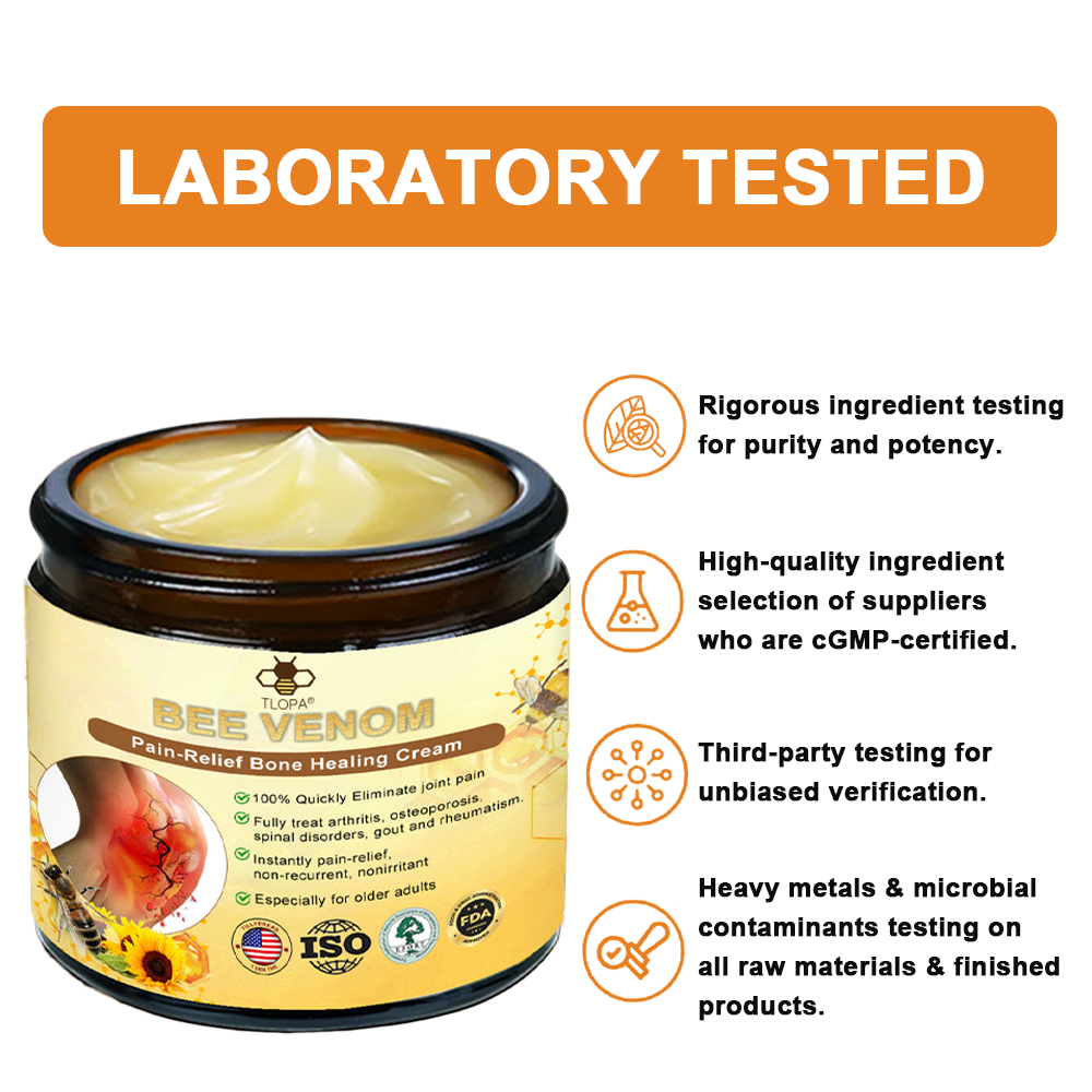 Official Store: TLOPA® Bee-Venom Pain-Relief Bone Healing Cream👨⚕️USA Osteopathic Medical Association (AAOS)Approved(Reducing joint swelling, pain, stiffness, redness, warmth, soreness, and joint fatigue)
